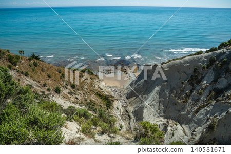 The beautiful landscape at Cape Kidnappers in Hawke's Bay region of New Zealand. The beautiful landscape at Cape Kidnappers in Hawke's Bay region of New Zealand. 140581671