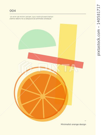 Orange motif poster design ④ Orange motif poster design ④ 140581717