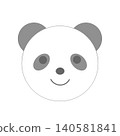 Simple panda face illustration 140581841