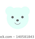 Simple polar bear face illustration 140581843