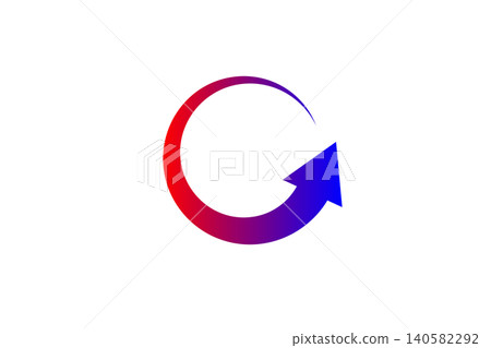 Gradient Circular Arrow Icon Symbolizing Refresh, Update, Reload, Cycle, Progress and Continuous Improvement Gradient Circular Arrow Icon Symbolizing Refresh, Update, Reload, Cycle, Progress and Continuous Improvement 140582292