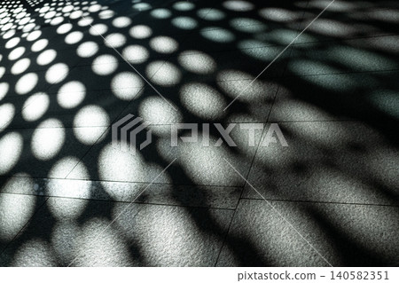 Background material, blurring material, geometric circular light and shadows reflected on a stone floor - Image Background material, blurring material, geometric circular light and shadows reflected on a stone floor - Image 140582351