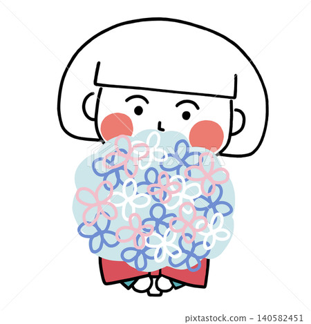 Girls passing flowers 140582451