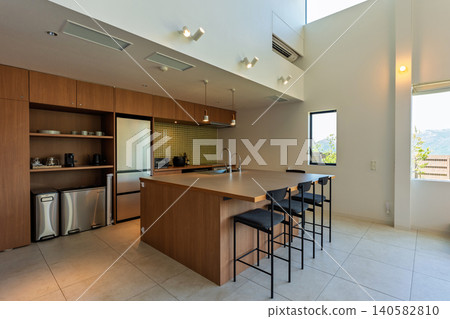 Modern island kitchen and dining area Modern island kitchen and dining area 140582810