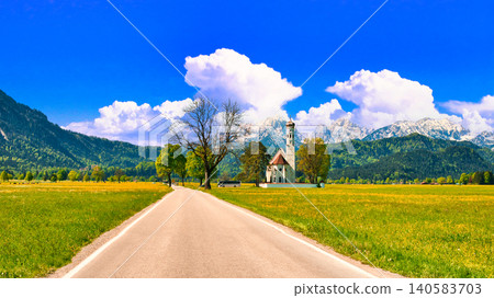 A peaceful spring scene in the Bavaria region. A peaceful spring scene in the Bavaria region. 140583703