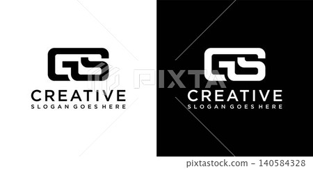 GS or SG initial letter logo design vector 140584328