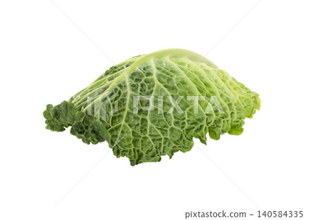 Cabbage with large green leaves sitting on a surface, isolated, PNG Cabbage with large green leaves sitting on a surface, isolated, PNG 140584335