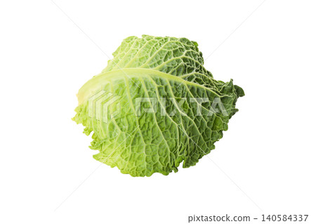 A green head of cabbage waits for use in cooking, isolated, PNG A green head of cabbage waits for use in cooking, isolated, PNG 140584337