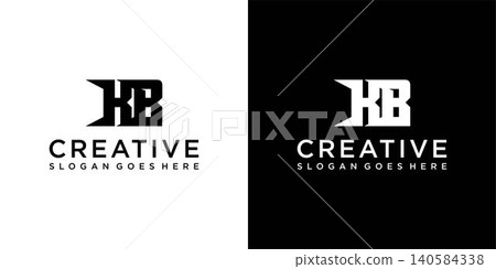 KB or BK initial letter logo design vector KB or BK initial letter logo design vector 140584338