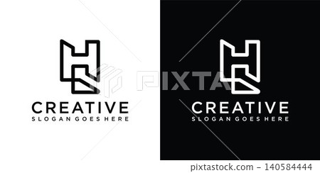 HL or LH initial letter logo design vector HL or LH initial letter logo design vector 140584444