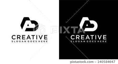 AD or DA initial letter logo design vector AD or DA initial letter logo design vector 140584647