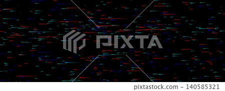 TV static noise texture background. Glitch vhs green red blue pixel wallpaper. Bad television or cctv signal screen. Random video tape overlay. Vector image distress interference backdrop effect 140585321