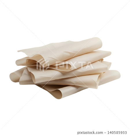 Stack of parchment paper sheets, neutral background, baking supplies. Stack of parchment paper sheets, neutral background, baking supplies. 140585933