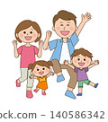 Family who are pleased 140586342