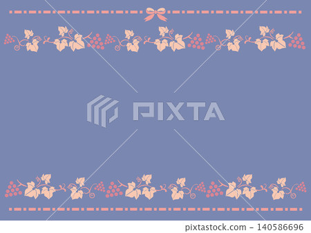 A retro-style, simple, and pop background frame featuring grapes and ribbons. A retro-style, simple, and pop background frame featuring grapes and ribbons. 140586696