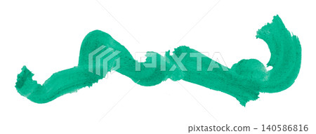green brush isolated on transparent background green watercolor 140586816