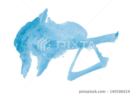Light blue brush isolated on transparent background Light blue watercolor Light blue brush isolated on transparent background Light blue watercolor 140586819
