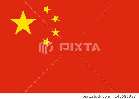 中國國旗插圖 中國國旗插圖 140586958