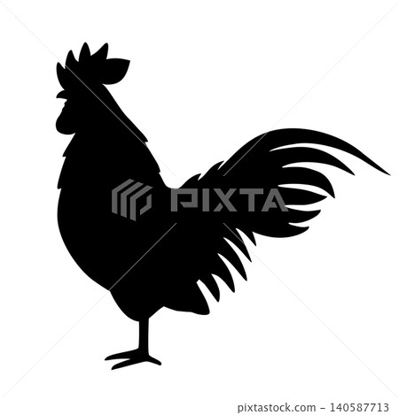 Simple chicken silhouette vector illustration Simple chicken silhouette vector illustration 140587713