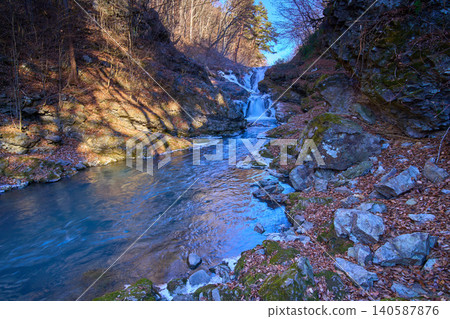 Taruhime Falls in Chino City, Nagano Prefecture in winter Taruhime Falls in Chino City, Nagano Prefecture in winter 140587876
