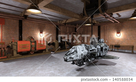 Spacecraft hangar Spacecraft hangar 140588034