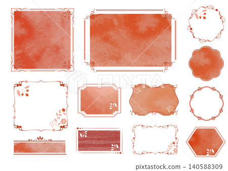 Watercolor Botanical Frame Set Watercolor Botanical Frame Set 140588309