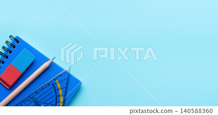 school stationery backgroundnotebook pencil school stationery backgroundnotebook pencil 140588360