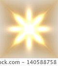 Golden starburst with bright eight pointed glowing light effect on soft beige background for holiday design 140588758