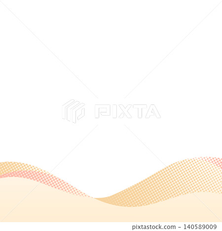弧形設計邊框，波浪背景，方形尺寸 140589009