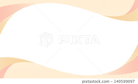 Curved design frame, wave pattern, background, 16:9 size Curved design frame, wave pattern, background, 16:9 size 140589097