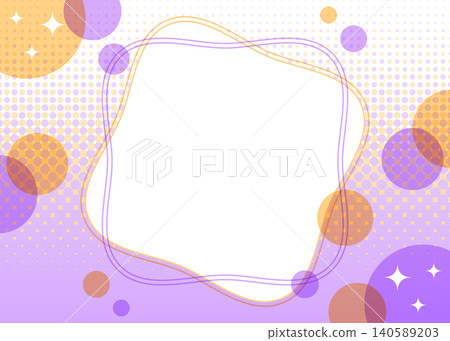 Pop design frame, dot halftone Pop design frame, dot halftone 140589203