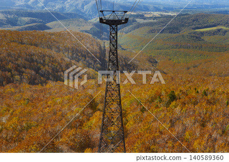 Autumn foliage of Mount Hakkoda as seen from the Hakkoda Ropeway Autumn foliage of Mount Hakkoda as seen from the Hakkoda Ropeway 140589360