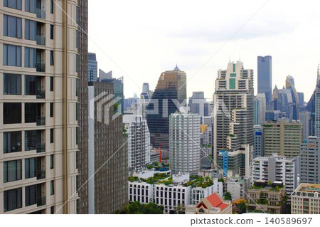 The high-rise cityscape of central Bangkok, where skyscrapers stand in abundance. The high-rise cityscape of central Bangkok, where skyscrapers stand in abundance. 140589697