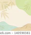 Bamboo leaf background illustration 140590381