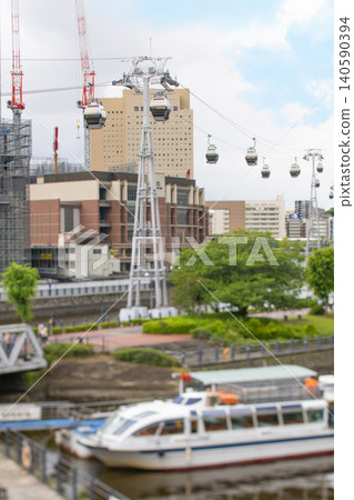Yokohama Minato Mirai Chinatown, miniature processing using tilt lens (Photoshop) Yokohama Minato Mirai Chinatown, miniature processing using tilt lens (Photoshop) 140590394