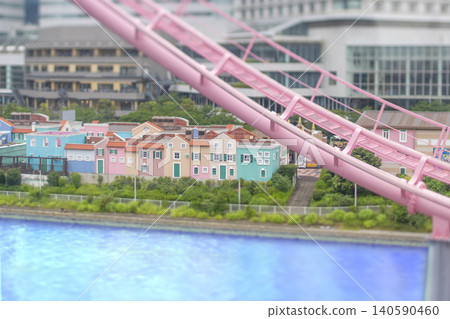 橫濱港未來中華街,使用傾斜鏡頭進行微縮影像處理(Photoshop) 橫濱港未來中華街,使用傾斜鏡頭進行微縮影像處理(Photoshop) 140590460