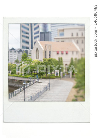 Yokohama Minato Mirai Chinatown, miniature processed with tilt lens (Photoshop), Polaroid style. Yokohama Minato Mirai Chinatown, miniature processed with tilt lens (Photoshop), Polaroid style. 140590465