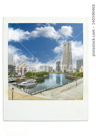 橫濱港未來中華街,微縮模型,採用傾斜鏡頭(Photoshop)處理,寶麗來風格。 橫濱港未來中華街,微縮模型,採用傾斜鏡頭(Photoshop)處理,寶麗來風格。 140590468