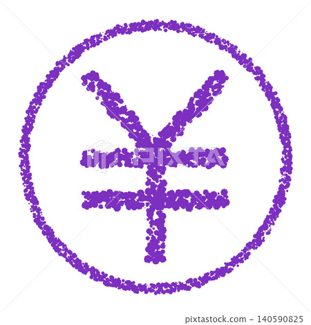 Crayon-style hand-drawn stamp-style icon: Money 140590825