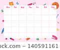 Weekly planner template  140591161