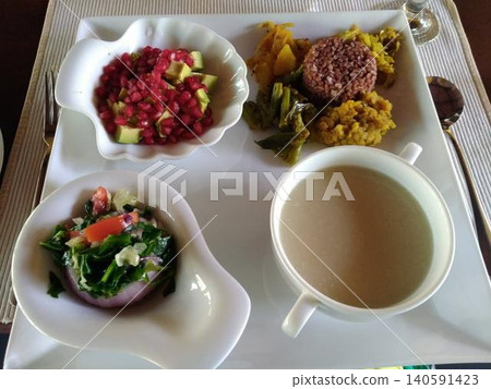 Ayurvedic detox retreat meals to nourish mind and body. Ayurvedic detox retreat meals to nourish mind and body. 140591423