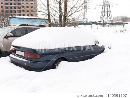 cars under the snow, winter cars under the snow, winter 140591597
