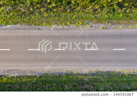 asphalt road, view from above asphalt road, view from above 140591867