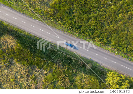 asphalt road, view from above 140591873