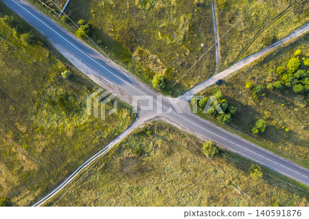 asphalt road, view from above asphalt road, view from above 140591876