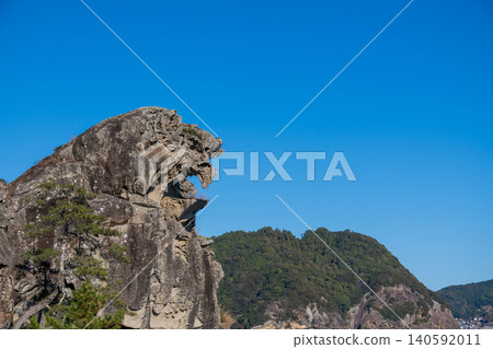 Kumano City, Mie Prefecture: World Heritage Site - Blue Sky and Shishiiwa (Lion Rock) Kumano City, Mie Prefecture: World Heritage Site - Blue Sky and Shishiiwa (Lion Rock) 140592011