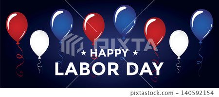 happy labor day celebration on balloon background vector illustration happy labor day celebration on balloon background vector illustration 140592154