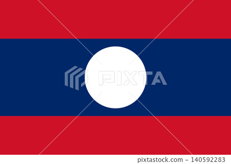 Illustration of the Laotian flag Illustration of the Laotian flag 140592283