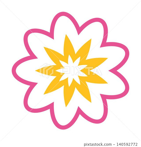 Pink Daisy Blossom Clipart Vector Illustration Decorative Flower Icon Pink Daisy Blossom Clipart Vector Illustration Decorative Flower Icon 140592772