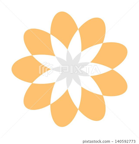 Peach Petal Flower Clipart Vector Illustration Decorative Botanical Icon Peach Petal Flower Clipart Vector Illustration Decorative Botanical Icon 140592773